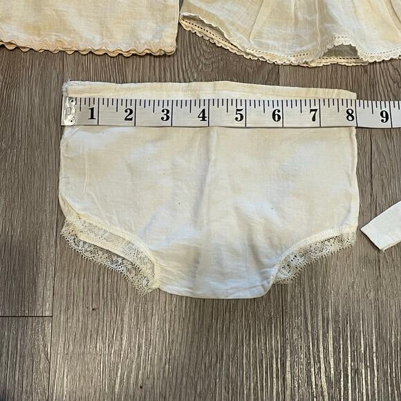 Vintage Doll Clothing Handmade Dress Toys Victorian Antique Porcelain Lot of 5 - Picture 7 of 8